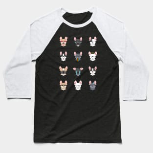 French Bulldog Emoji Baseball T-Shirt